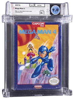1992 NES Nintendo (USA) "Mega Man 4" Sealed Video Game - WATA 9.0/B+